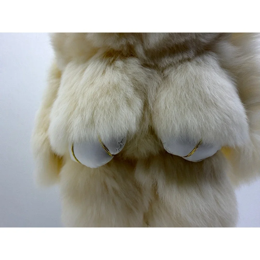 Fluffy Bunny Fur Keychain Cream Soft Plush‎ Pom Pom Bag Charm